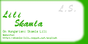 lili skamla business card